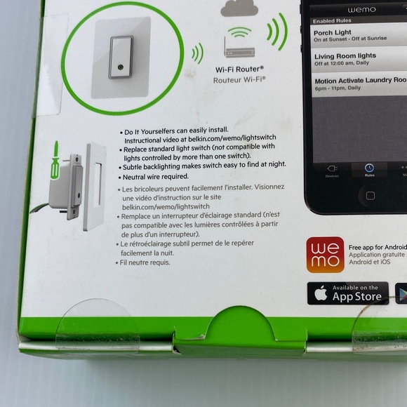 NEW Belkin WeMo Smart Light Switch - Picture 5 of 9